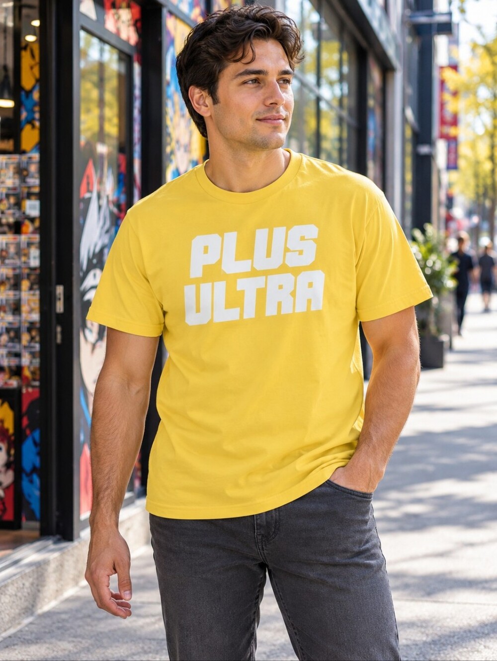 My Hero Academia Plus Ultra Yellow Graphic T-Shirt Men's XXL Hot Topic
